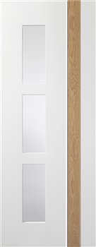 Praiano Glazed White / Oak Door