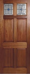 Colonial Top Light Hardwood Exterior Door