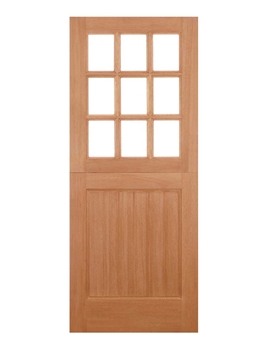 Stable Straight 9 Light Hardwood Exterior Door